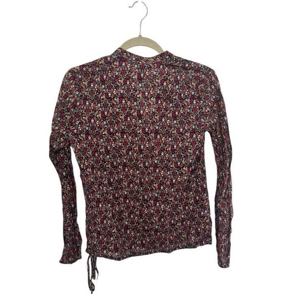 Lucky Brand Floral Cotton Peasant Blouse S - Picture 2 of 5